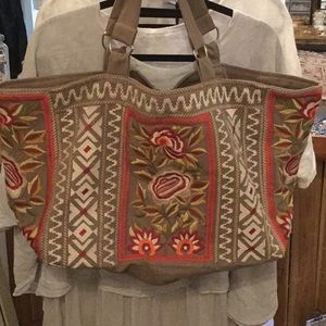 CAITE EMBROIDERED TOTE BAG